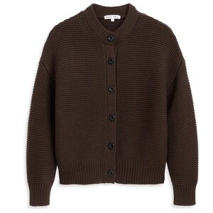 Alex Mill Nico Cardigan in Dark Chocolate